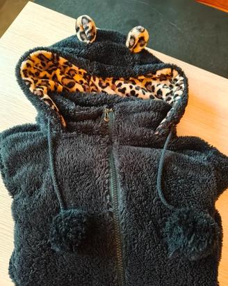 Giacca donna in pelliccia sintetica con orecchie