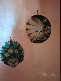 maschere veneziane in ceramica 