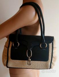 Originale ICEBERG tracolla, borsa pelle blu/corda