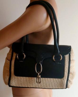 Originale ICEBERG tracolla, borsa pelle blu/corda