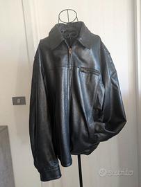 giacca in vera pelle uomo XXL nera virale Tiktok