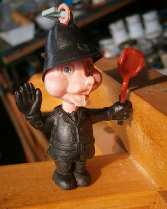RARO Topo Gigio Vigile Urbano Nero Anni '60 Moplas