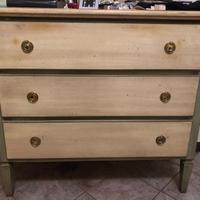 Set Comò e Comodino (n.1) in Legno Arte Povera Ver