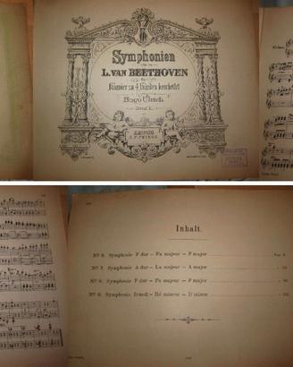 Spartito musicale Beethoven antico - inizio 1900