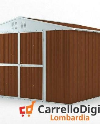 Box struttura lamiera Acciaio 327x307 legno scuro