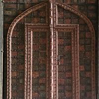 Portone indiano in legno e ferro