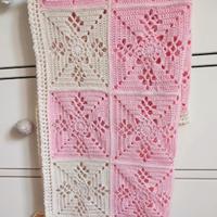 Copertina uncinetto neonata Victorian Lattice 