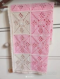 Copertina uncinetto neonata Victorian Lattice 