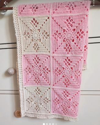Copertina uncinetto neonata Victorian Lattice 