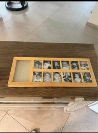 Portafoto neonato in legno