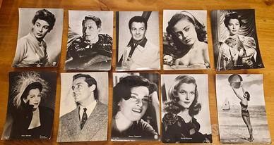 set di 16 cartoline attori anni 50