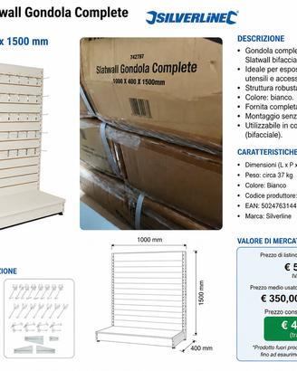 3+1 scaffale per negozio o magazzino