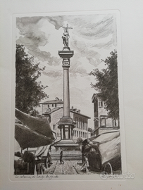 Quadri d'autore anni 70 su cartoncino Bonamici