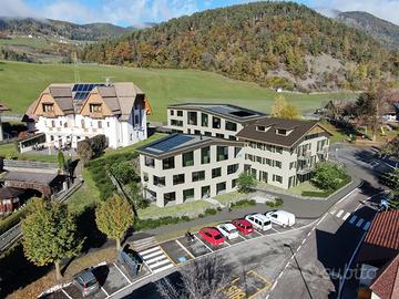 Trilocale al 1° piano seminterrato con giardino