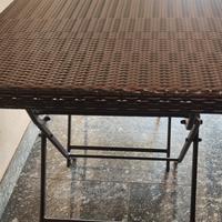 Set Tavolino e 2 Sedie Pieghevoli da Giardino 