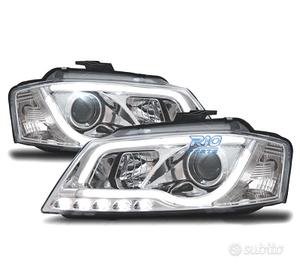 FARI AUDI A3 8P 08-12 LUCE DIURNA A TUBO FONDO CRO