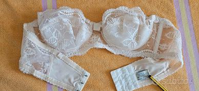 Reggiseno bra in pizzo a fascia balconcino