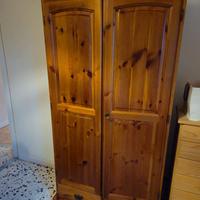 Armadio in legno 2 ante con cassetti