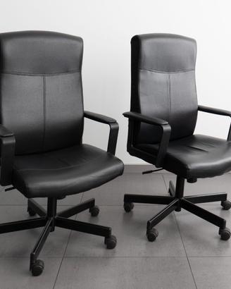 Coppia sedie poltrone ufficio Ikea MILLBERGET