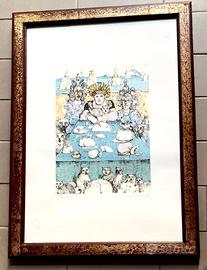 Quadro 50X46 con litografia Antoni Possenti