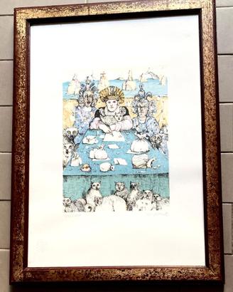Quadro 50X46 con litografia Antoni Possenti