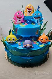 Torta scenografica Baby Shark 