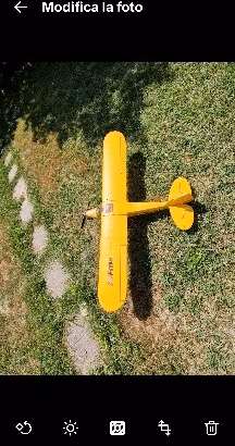 aeromodello rc fms piper j3, usato con ricambi