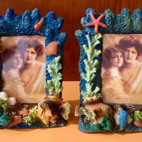 Coppia Cornici Pesci Coralli Stelle Marine NUOVE