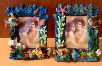 Coppia Cornici Pesci Coralli Stelle Marine NUOVE