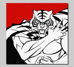 L'UOMO TIGRE quadro pop art acrilico su tela