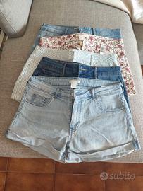 Lotto 5 pantaloncini donna