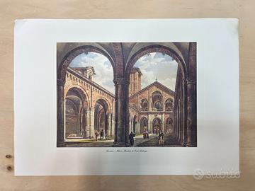 Stampa arte Milano - Basilica di Sant Ambrogio