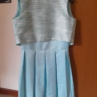abito da cerimonia bambina, verde Tiffany