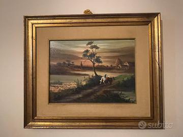 Quadro dipinto ad olio G.Giusti paesaggio