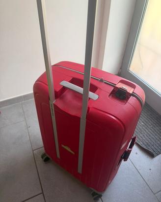 Valigia samsonite rossa