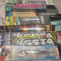 Lotto metal jig e porta jigging shimano