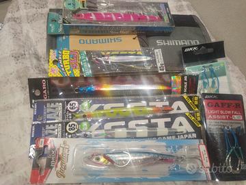 Lotto metal jig e porta jigging shimano