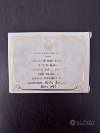 San Marino - Dittico Monete d'Argento 1985 "J.S. B