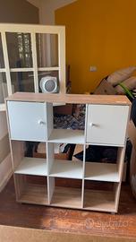 Scaffale IKEA KALLAX bianco effetto rovere