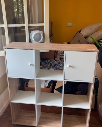 Scaffale IKEA KALLAX bianco effetto rovere