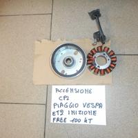 Accensione completa vespa et2 e free 100 4t