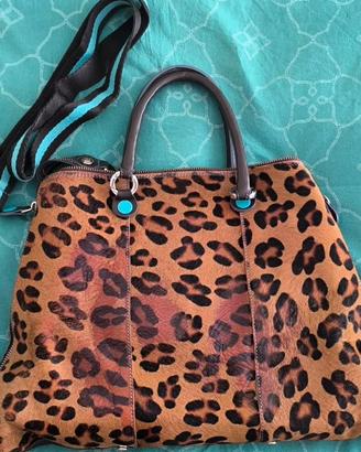 Shopper trasformabile G3 PLUS in vitello leopardat