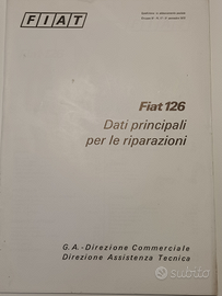 Manuale dati tecnici per FIAT 126