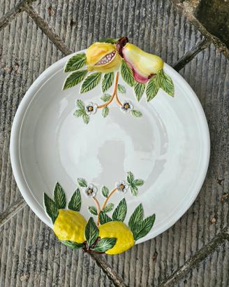 Fruttiera in ceramica decorata a mano – Ø 44 cm
