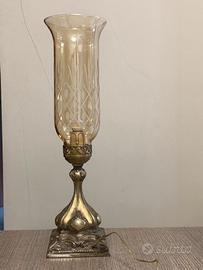 Lampada da tavolo vintage con paralume
