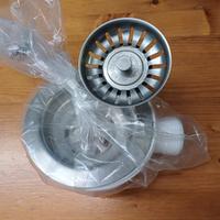 KIT PILETTA acciaio INOX con TAPPO LAVELLO MONO VA