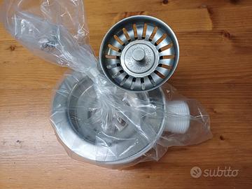 KIT PILETTA acciaio INOX con TAPPO LAVELLO MONO VA