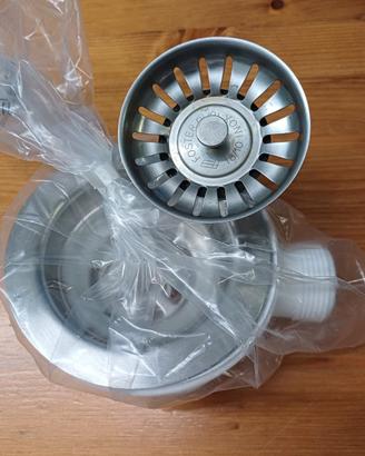 KIT PILETTA acciaio INOX con TAPPO LAVELLO MONO VA