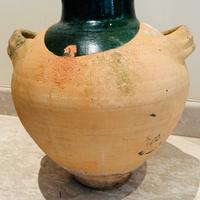 Anfora in terracotta smaltata con doppio manico