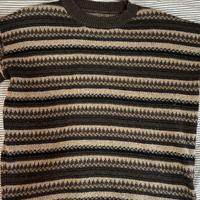 Maglione Marrone a Strisce Vintage